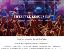 Tablet Screenshot of lifestylelimousine.ca